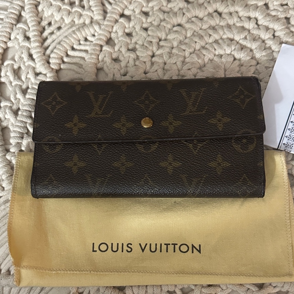 Louis Vuitton Dark Brown Monogram Long Wallet
